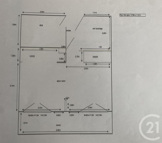 Appartement F1 à vendre - 1 pièce - 29.2 m2 - SIX FOURS LES PLAGES - 83 - PROVENCE-ALPES-COTE-D-AZUR - Century 21 Cap Sicié Immobilier